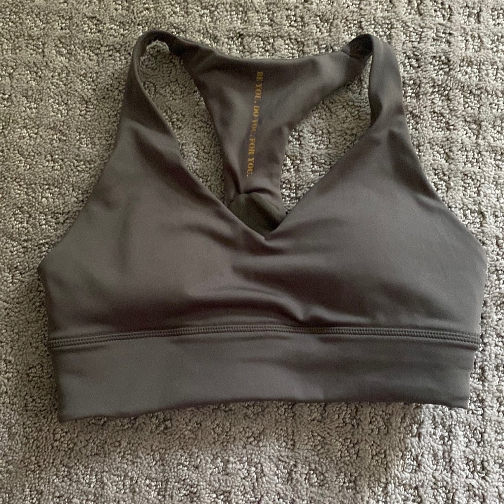 army green women’s sports bra